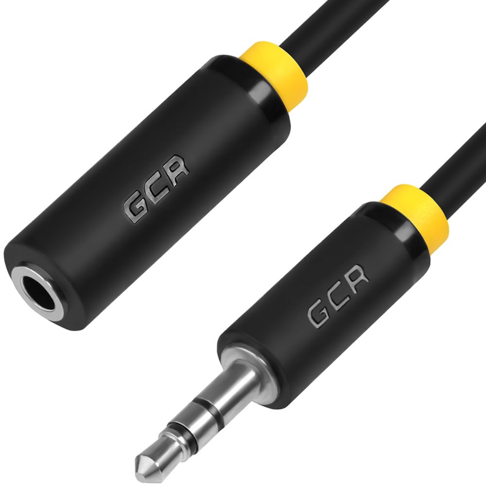 GCR GCR-STM0114, Black Yellow кабель-удлинитель Jack 3,5mm - Jack 3,5mm (1,5 м) GCR GCR-STM0114, Black Yellow кабель-удлинитель Jack 3,5mm - Jack 3,5mm (1,5 м)