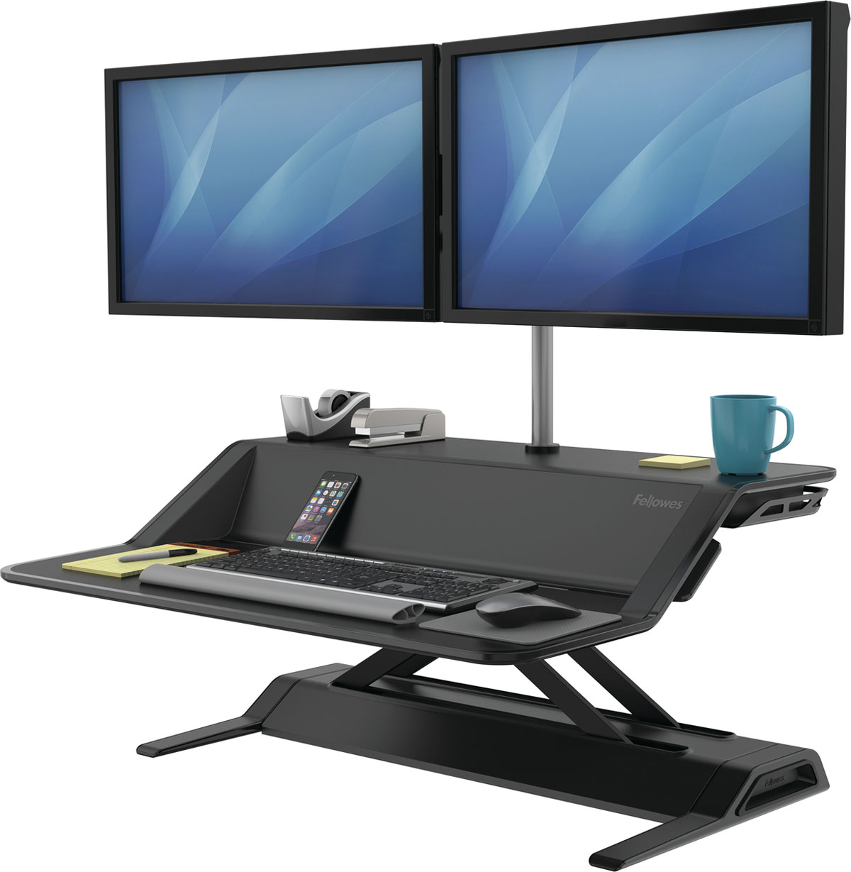 фото Fellowes Lotus Sit-Stand Workstation FS-00079, Black платформа для работы