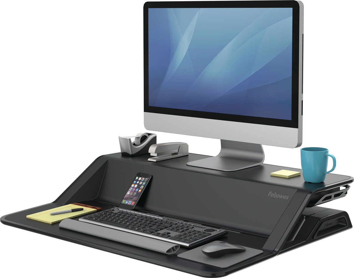 фото Fellowes Lotus Sit-Stand Workstation FS-00079, Black платформа для работы