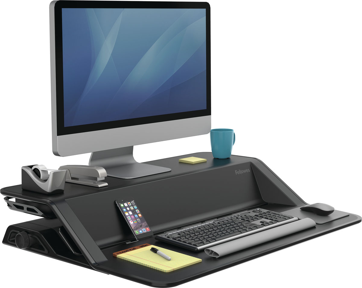 фото Fellowes Lotus Sit-Stand Workstation FS-00079, Black платформа для работы