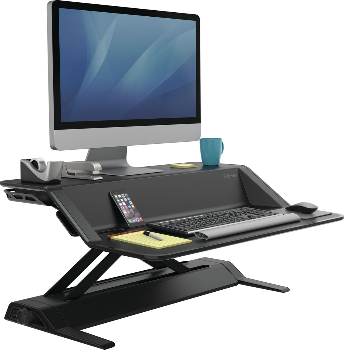 фото Fellowes Lotus Sit-Stand Workstation FS-00079, Black платформа для работы