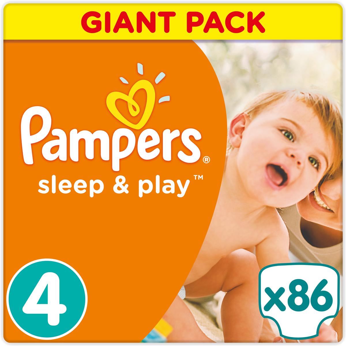 Pampers Подгузники Sleep & Play 8-14 кг (размер 4) 86 шт