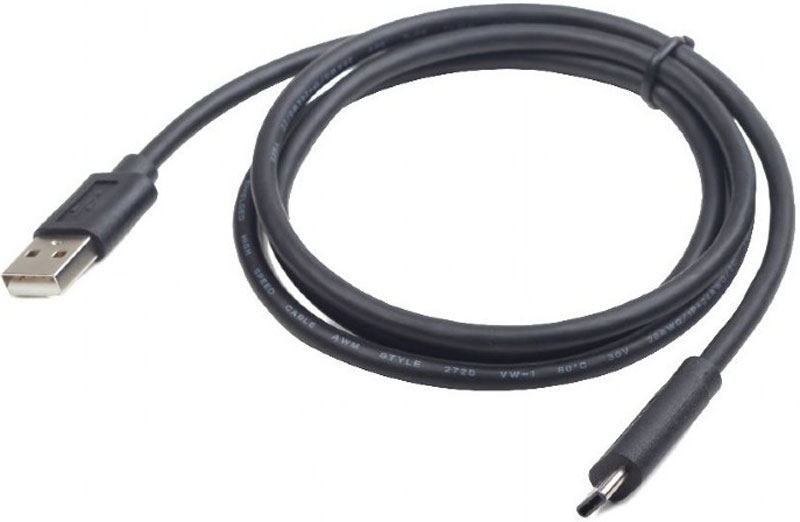 фото Cablexpert CCP-USB2-AMCM-1M, Black кабель USB 2.0 AM/USB Type-C (1 м)