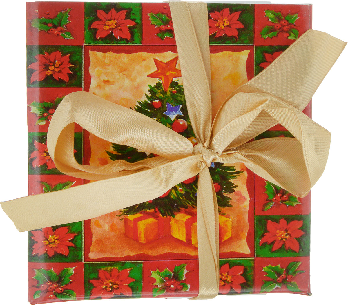 фото Коробка подарочная "Winter Wings", цвет: красный, золотой, 12 х 12 х 12 см
