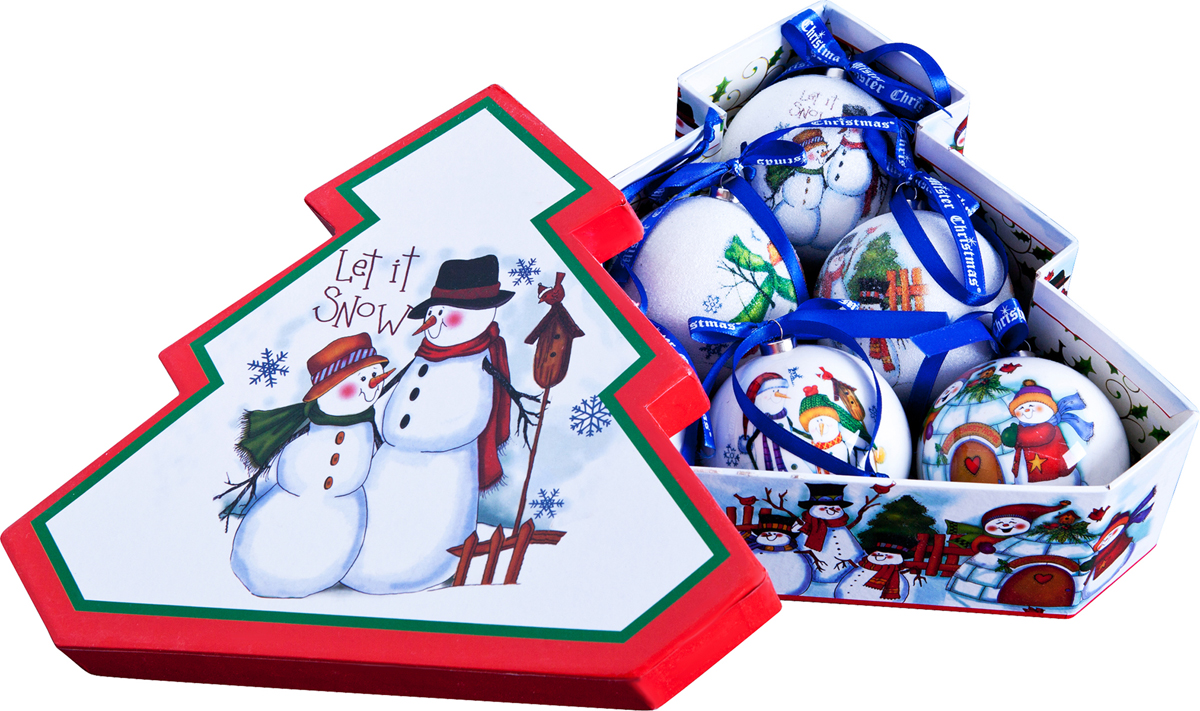 Набор новогодних подвесных украшений Mister Christmas Папье-маше, диаметр 7,5 см, 6 шт. PM-25-6T набор новогодних подвесных украшений mister christmas папье маше диаметр 7 5 см 6 шт pm 25 6t