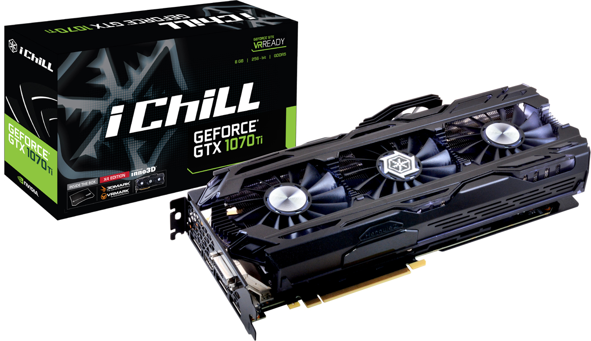 фото Видеокарта Inno3D GeForce GTX 1070 Ti iChill X4 8GB, C107T4-1SDN-P5DN