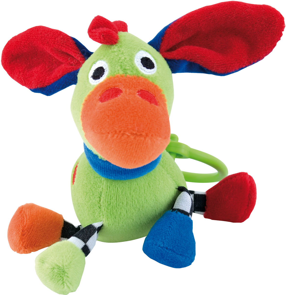 Canpol Babies Игрушка подвесная с погремушкой Сумасшедшие животные Осел цвет зеленый