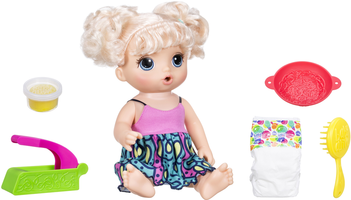 Baby Alive Кукла Малышка и лапша - купить в интернет-магазине OZON с быстро...