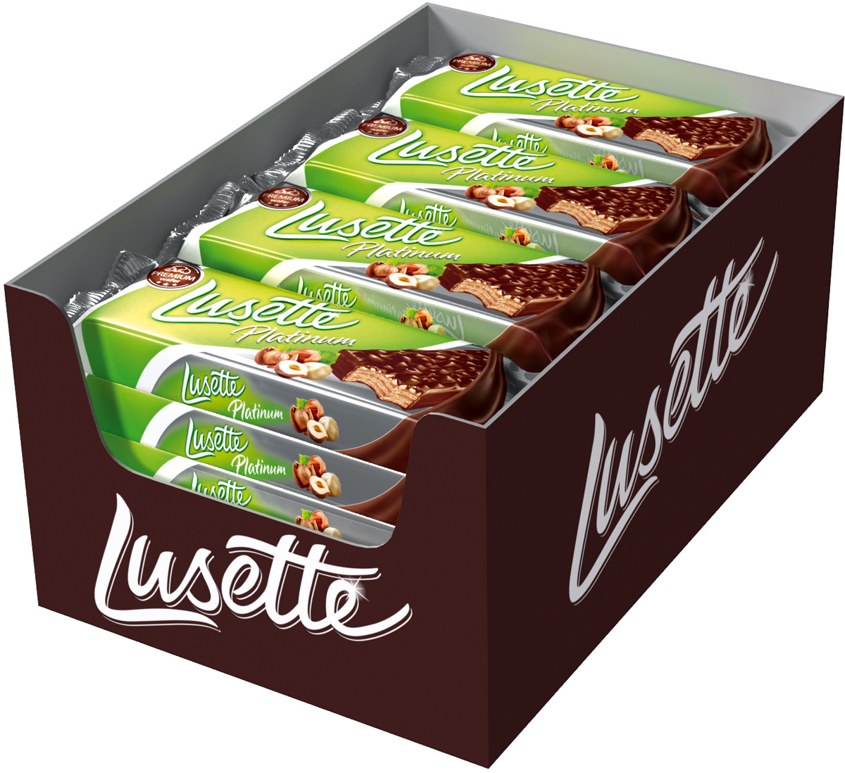 Lusette Platinum вафли с какао-кремовой начинкой с лесными орехами в ...
