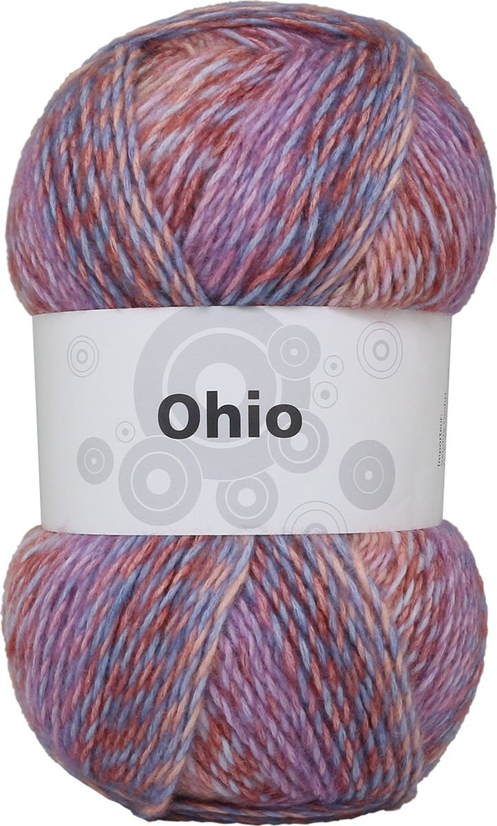 фото Набор для вязания шарфа Vendita "Ohio", цвет: секционный розово-сиреневый, 315 м, 150 г, 1 шт