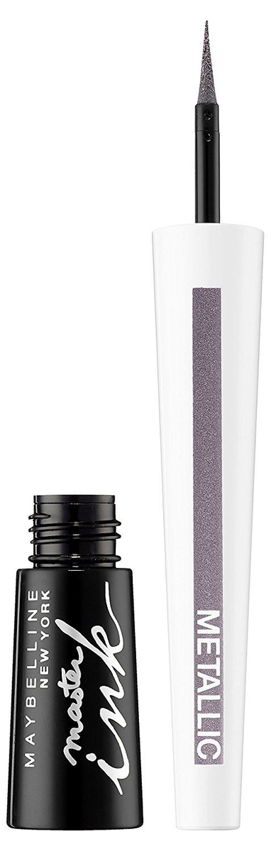 фото Maybelline New York Жидкая подводка для глаз Master Ink Metallic, оттенок 31, Silver Viole, 9 г