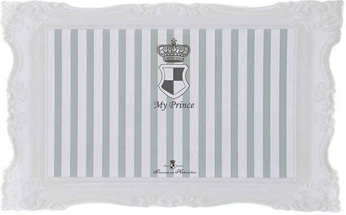 фото Коврик под миску Trixie "Мой принц", цвет: серый, 44 х 28 см