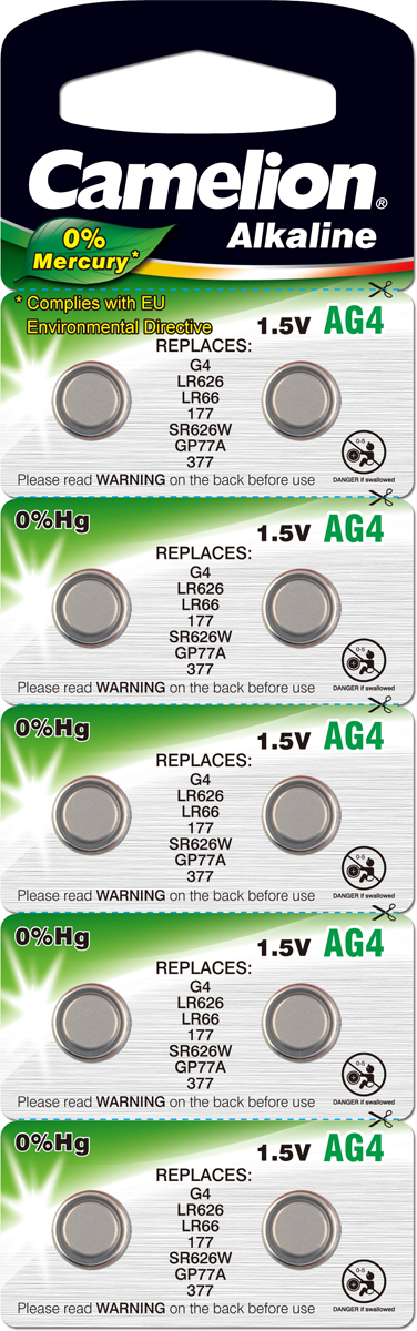 фото Батарейка Camelion G 4 BL-10 Mercury Free