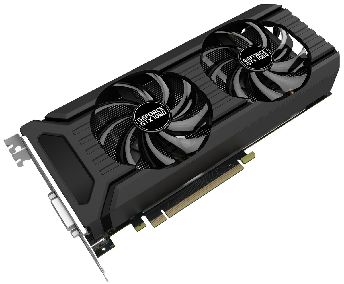 фото Видеокарта Palit GeForce GTX 1060 Dual 6GB, NE51060015J9-1061D BULK