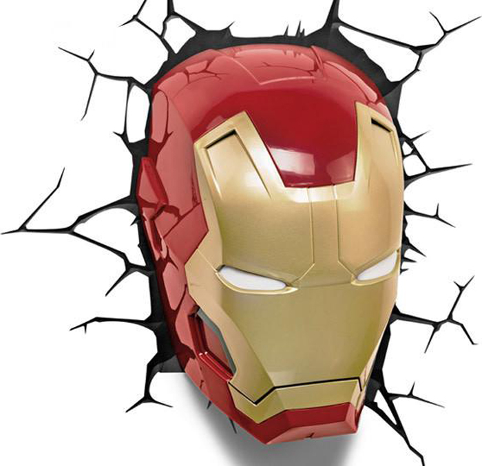 фото 3DLightFX Настенный 3D cветильник Classic Iron Man Mask