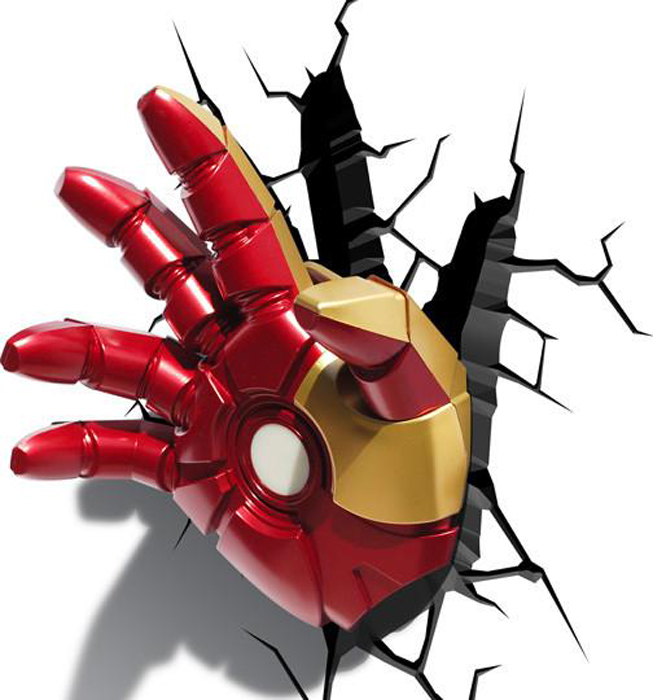 фото 3DLightFX Настенный 3D cветильник Classic Iron Man Hand