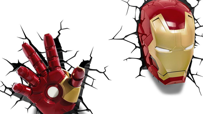 фото 3DLightFX Настенный 3D cветильник Classic Iron Man Hand