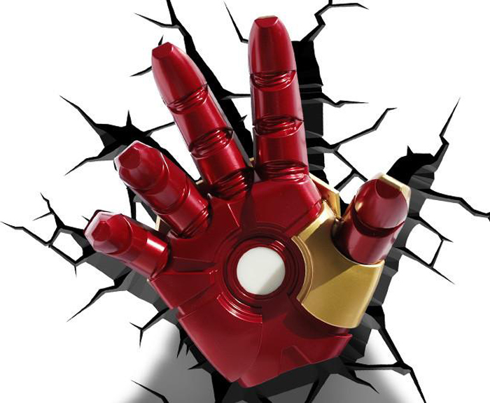 фото 3DLightFX Настенный 3D cветильник Classic Iron Man Hand