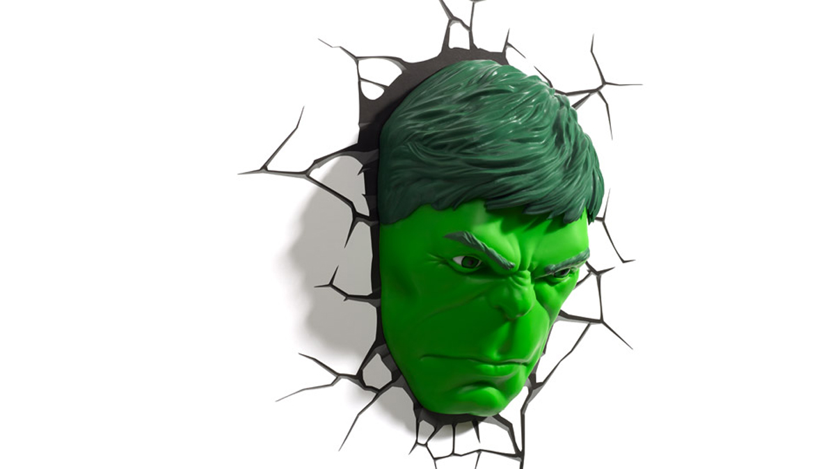 фото 3DLightFX Настенный 3D cветильник Hulk Face