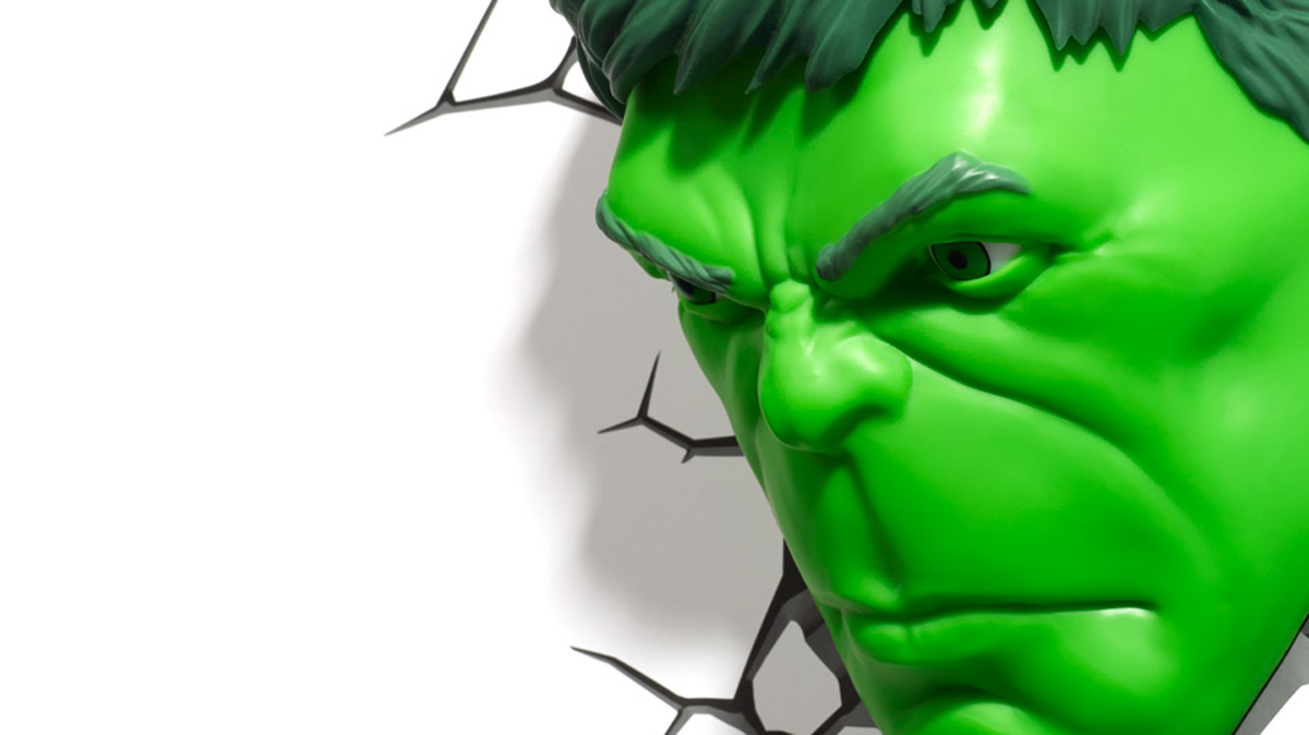 фото 3DLightFX Настенный 3D cветильник Hulk Face