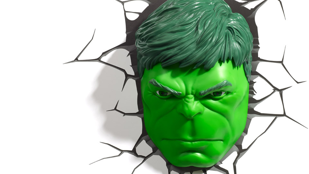 фото 3DLightFX Настенный 3D cветильник Hulk Face