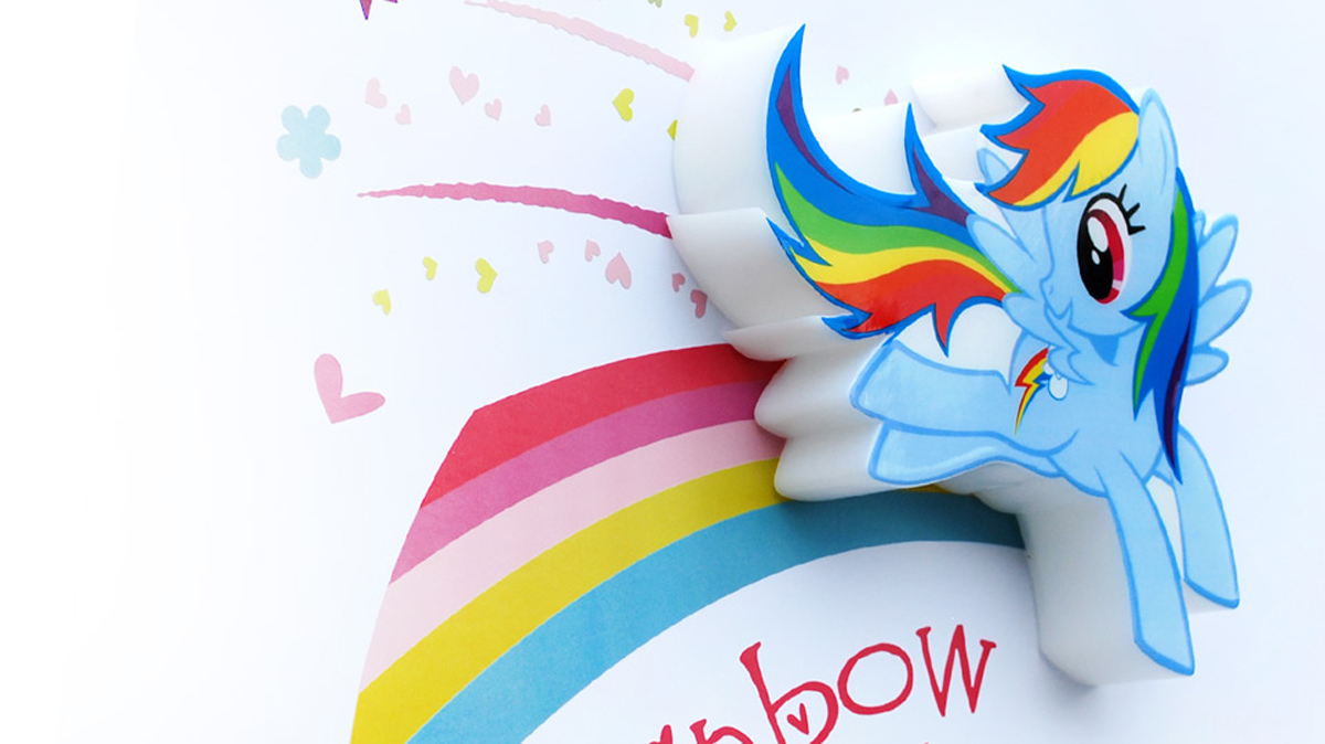 фото 3DLightFX Настенный 3D cветильник MLP Mini Rainbow Dash