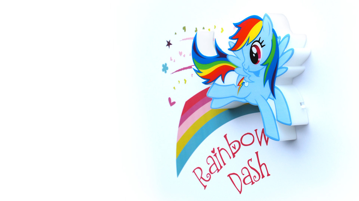 фото 3DLightFX Настенный 3D cветильник MLP Mini Rainbow Dash