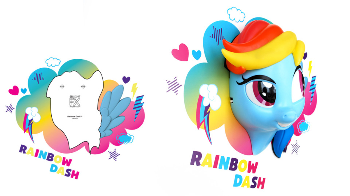 фото 3DLightFX Настенный 3D cветильник MLP Rainbow Dash