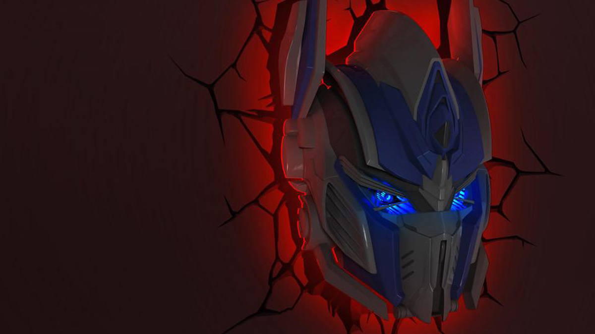 фото 3DLightFX Настенный 3D cветильник TRNSFMR Optimus Prime Mask