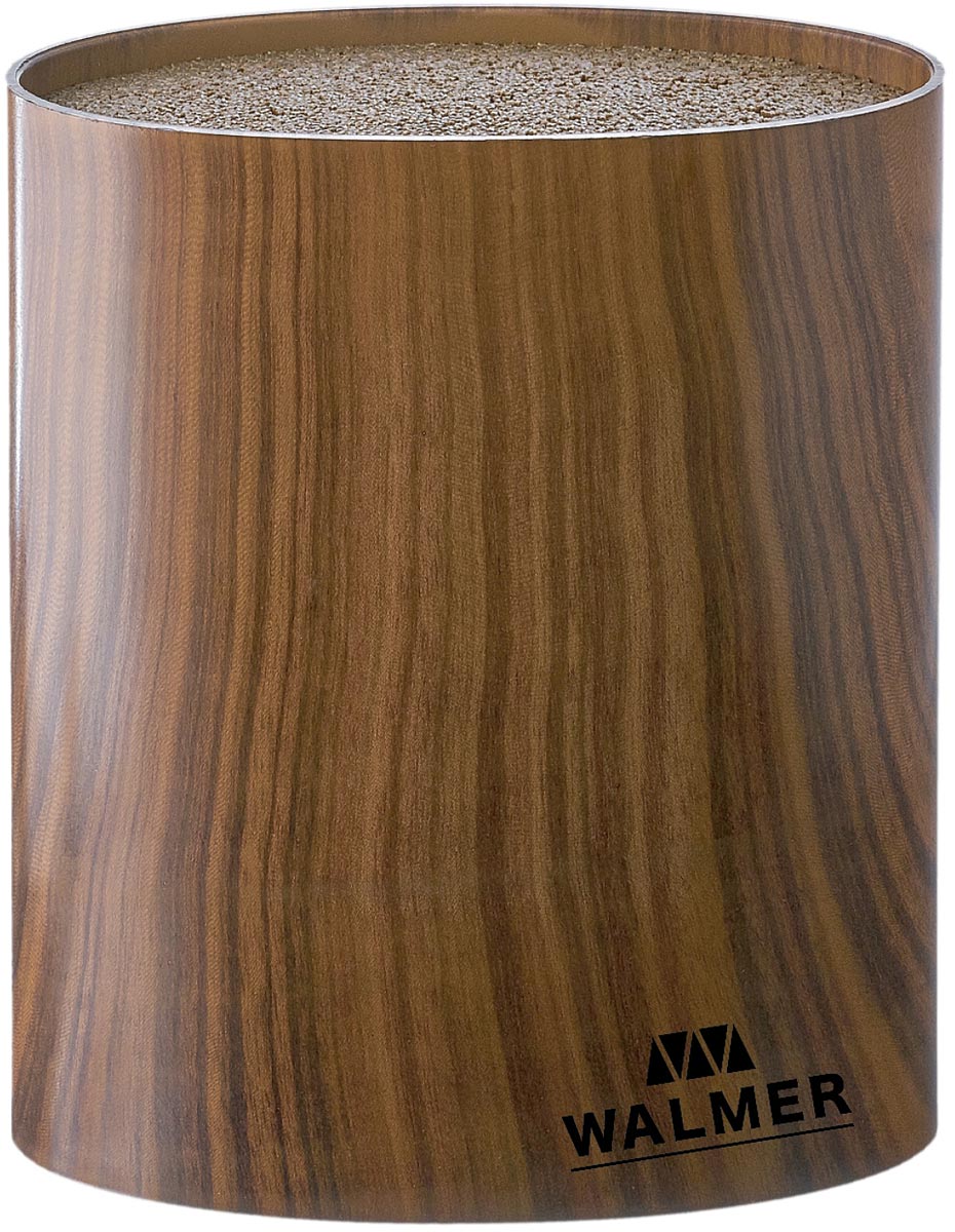 фото Подставка для ножей Walmer "Wood", цвет: коричневый, 16 x 7 x 16 см