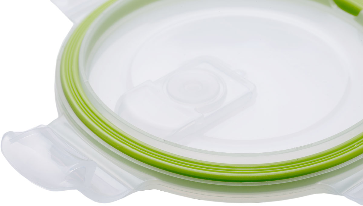 фото Контейнер пищевой "Eley", круглый, цвет: зеленый, 390 мл