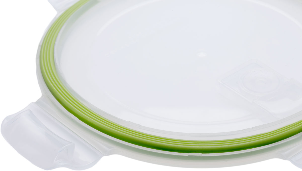 фото Контейнер пищевой "Eley", круглый, цвет: зеленый, 970 мл