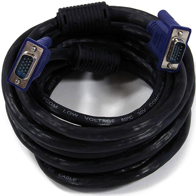 фото VCOM VVG6448-5M, Black кабель VGA 15M/15M (5 м)