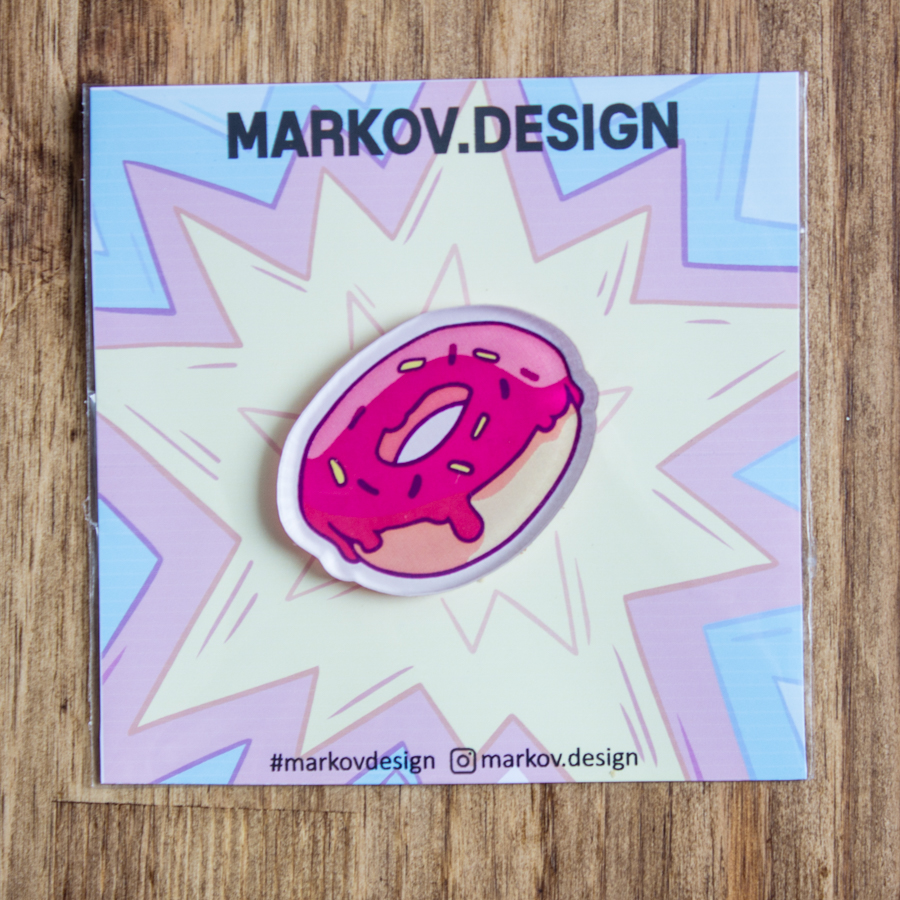 фото Брошь Markov.Design "Донат"