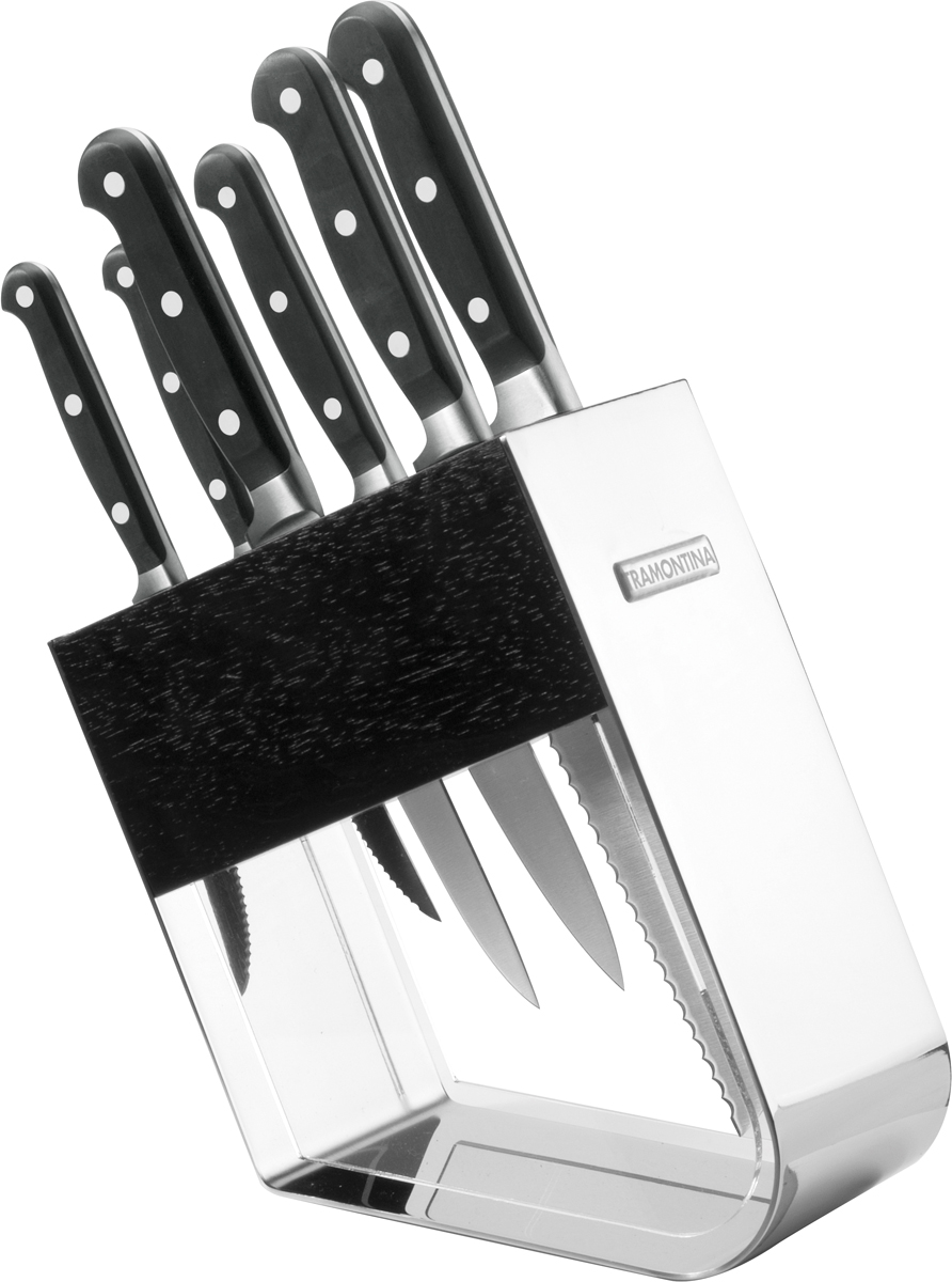 фото Набор ножей Tramontina "Century Line", цвет: черный, 7 предметов