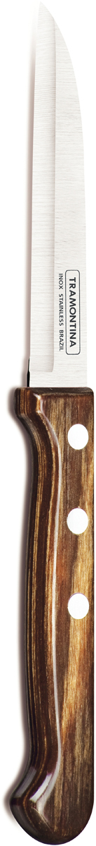 фото Нож для очистки овощей Tramontina "Polywood", цвет: коричневый, длина лезвия 7,5 см