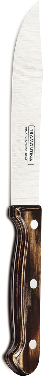 фото Нож для мяса Tramontina "Polywood", цвет: коричневый, длина лезвия 15 см. 21126/196-TR