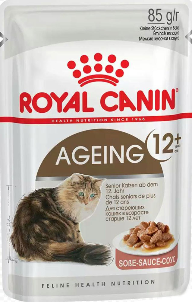 фото Консервы Royal Canin "Ageing +12", для кошек старше 12 лет, мелкие кусочки в соусе, 85 г