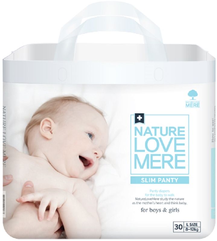 Nature Love Mere Подгузники-трусики Slim Premium от 8 кг 30 шт