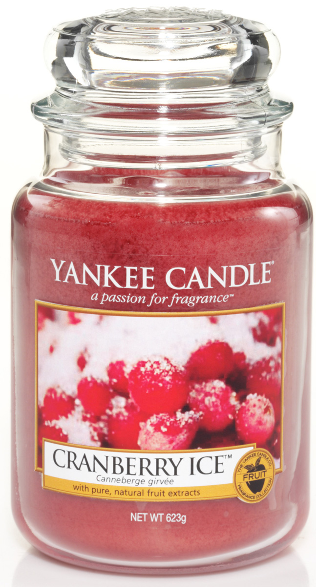 фото Свеча ароматизированная Yankee Candle "Cranberry ice", высота 16,8 см