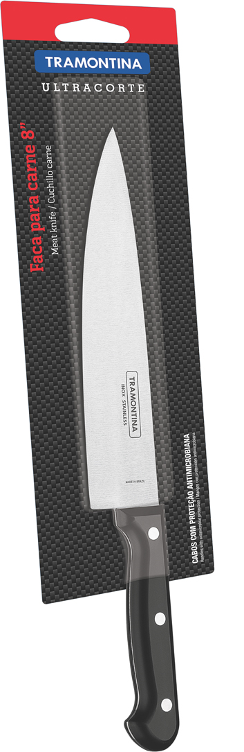 фото Нож поварской Tramontina "Ultracorte", цвет: черный, длина лезвия 15 см