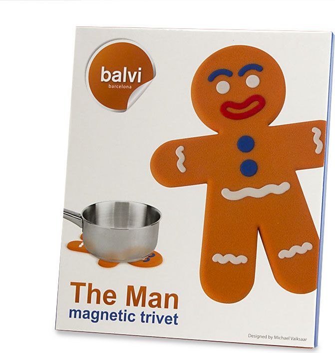 фото Подставка под горячее Balvi The Man магнитная, оранжевый