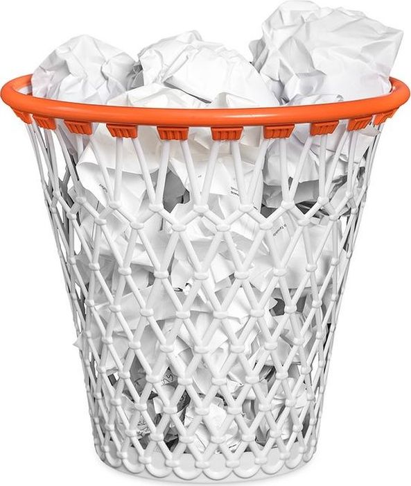 фото Balvi Корзина для бумаг Basket цвет белый коралловый