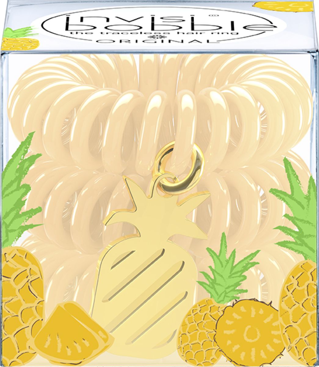 фото Invisibobble Резинка-браслет для волос Tutti Frutti Pineappeal, 3 шт