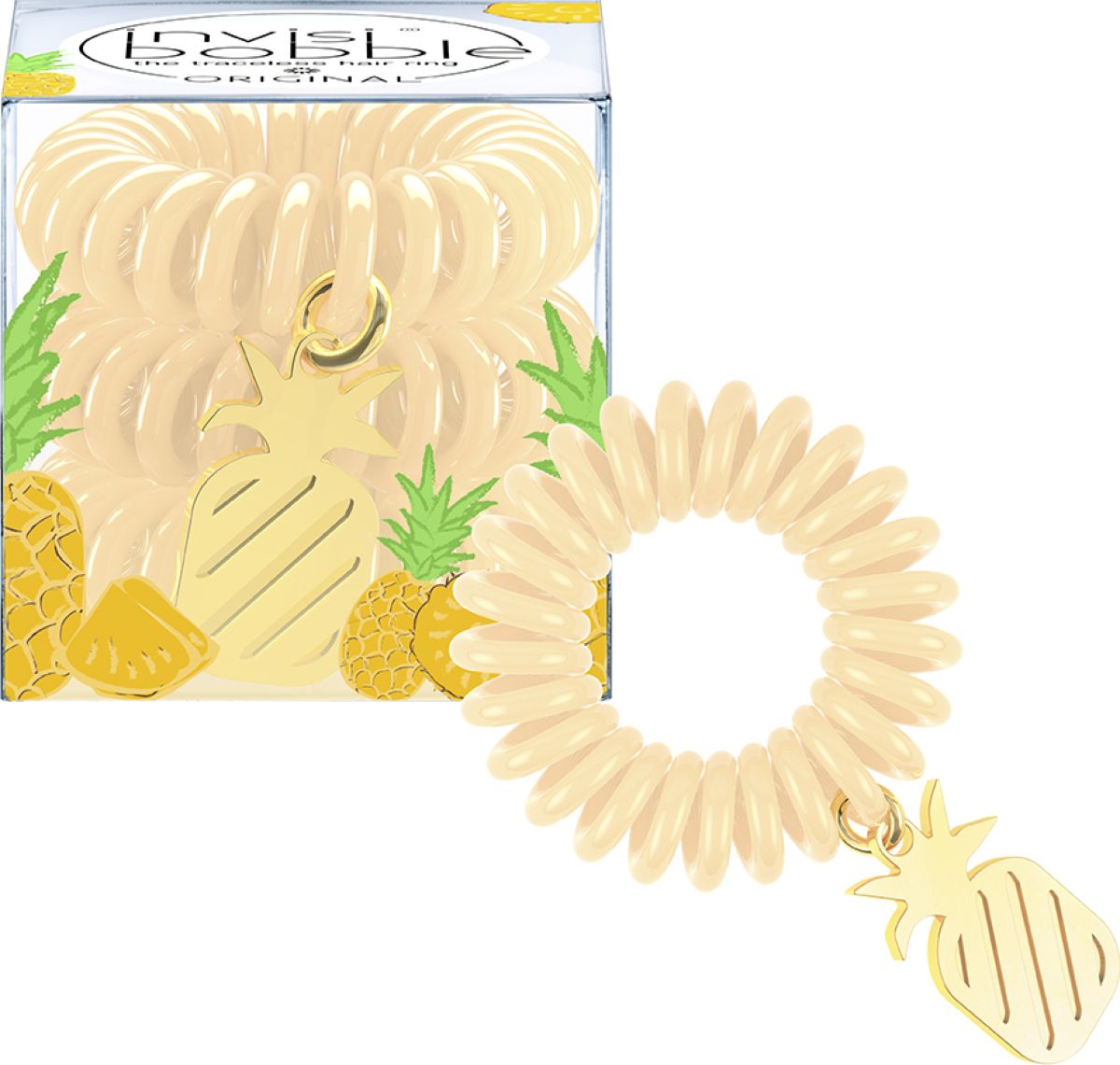 фото Invisibobble Резинка-браслет для волос Tutti Frutti Pineappeal, 3 шт