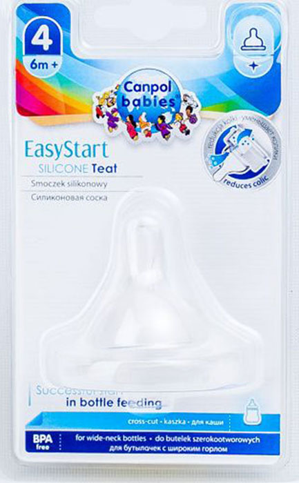 фото Canpol Babies Соска для бутылочек с широким горлом EasyStart силиконовая для каши