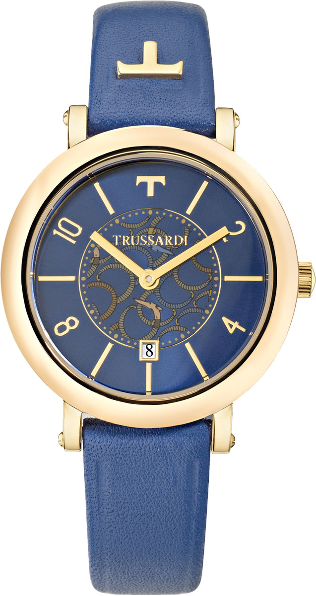 фото Часы наручные женские "Trussardi", цвет: синий. R2451103504