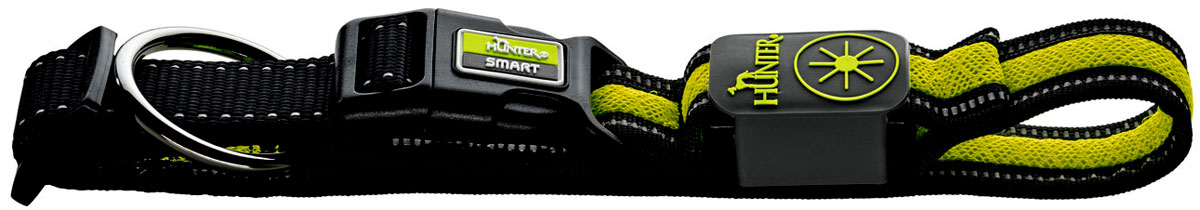 фото Ошейник Hunter "LED Manoa Glow", cветящийся, цвет: черный, желтый, размер: S (45-50 см) Hunter smart