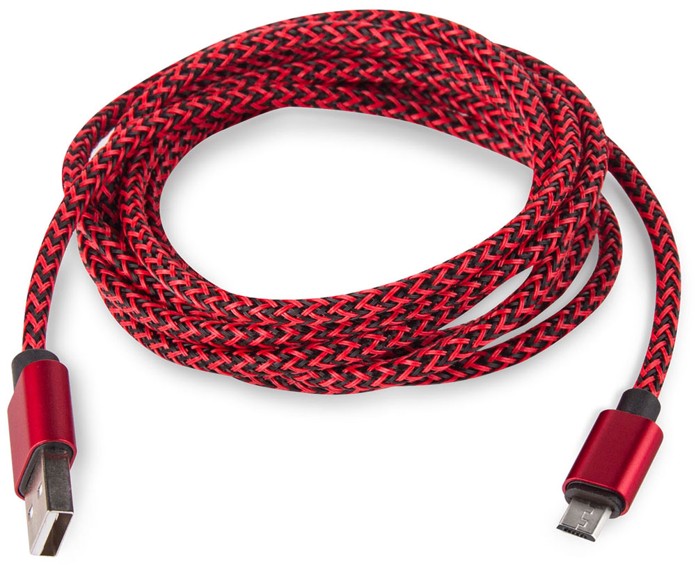 Rombica Digital AB-04, Red кабель USB - micro USB (2 м)