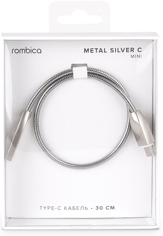 фото Rombica Digital Metal Silver C Mini кабель USB/Type-C (0,3 м)